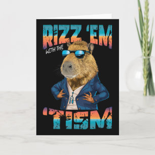 Rizz sie mit dem Tism-Meme Autismus Capybara Karte