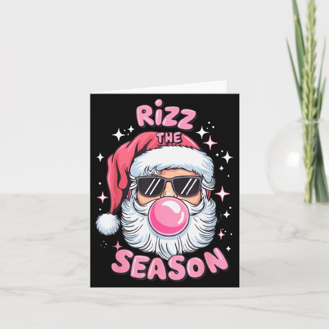 Rizz The Season Funny Christmas Pajamas Rizzler Sa Karte (Vorderseite)