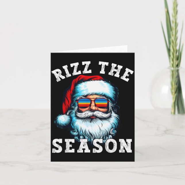 Rizz The Season Funny Christmas Rizzmas Santa Clau Karte (Vorderseite)