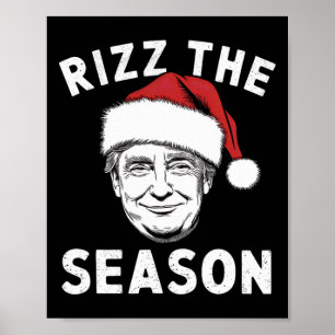 Rizz The Season Funny Trump Weihnachten Poster
