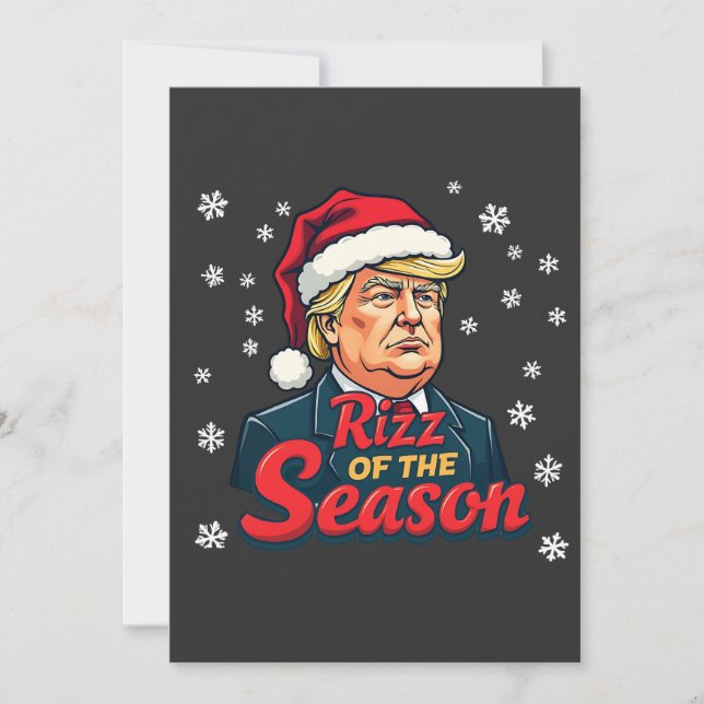 Rizz The Season Funny Trump Weihnachten Weihnachte Einladung (Vorderseite)