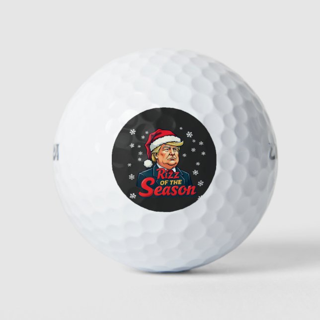 Rizz The Season Funny Trump Weihnachten Weihnachte Golfball (Vorderseite)