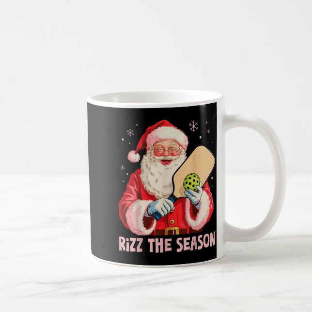 Rizz The Season Santa Ckleball Christmas Funny Riz Kaffeetasse (Rechts)