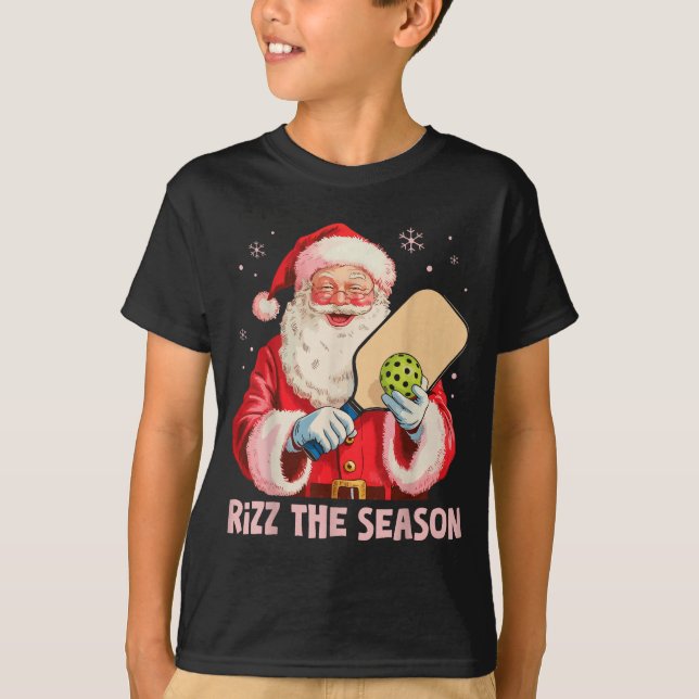 Rizz The Season Santa Ckleball Christmas Funny Riz T-Shirt (Vorderseite)