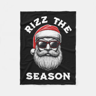 Rizz The Season Santa Merry Rizzmas Christmas Rizz Fleecedecke