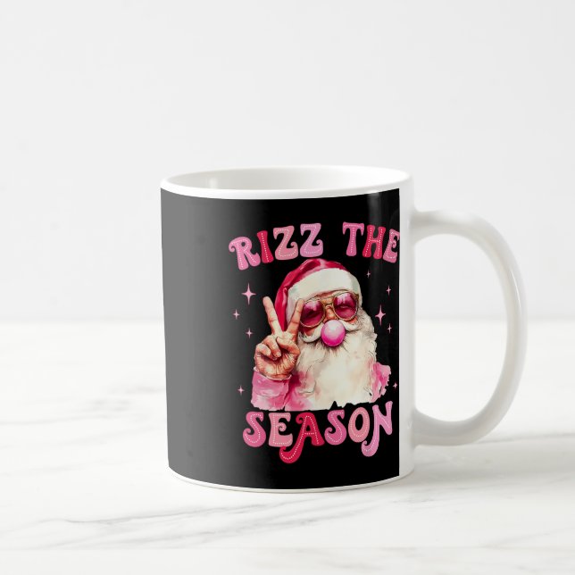 Rizz The Season Santa Pink Blase Gum Rizzmas Chri Kaffeetasse (Rechts)