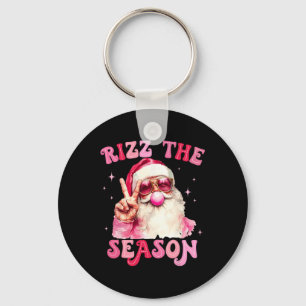 Rizz The Season Santa Pink Blase Gum Rizzmas Chri Schlüsselanhänger