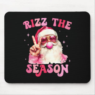 Rizz The Season Santa Rosa Bubble Gum Rizzmas Chri Mousepad