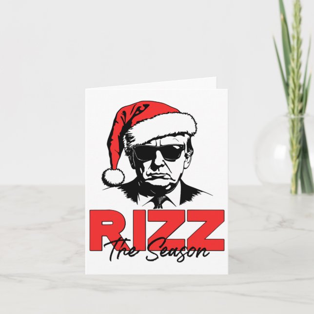 Rizz The Season Weihnachten Humor Trump 2024 Sant Karte