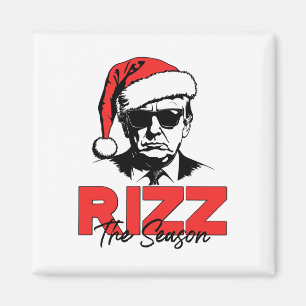 Rizz The Season Weihnachten Humor Trump 2024 Sant Magnet