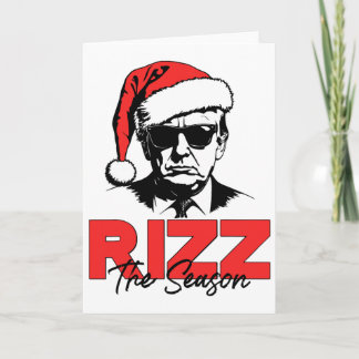 Rizz The Season Weihnachten Humorvoll Trump Santa Karte