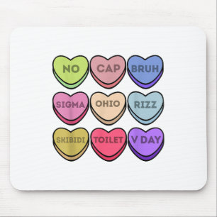 Rizz Valentines Candy Heart Boys Valentine Bruh Si Mousepad