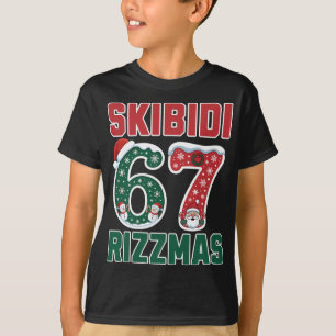 Rizz Weihnachten 67 Lustiges Xmas Gen Alpha Skibid T-Shirt