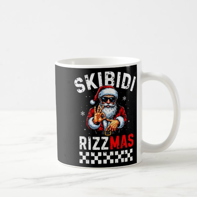 Rizz Weihnachten Santa 6 7 Lustige Xmas Skibidi Ri Kaffeetasse (Rechts)