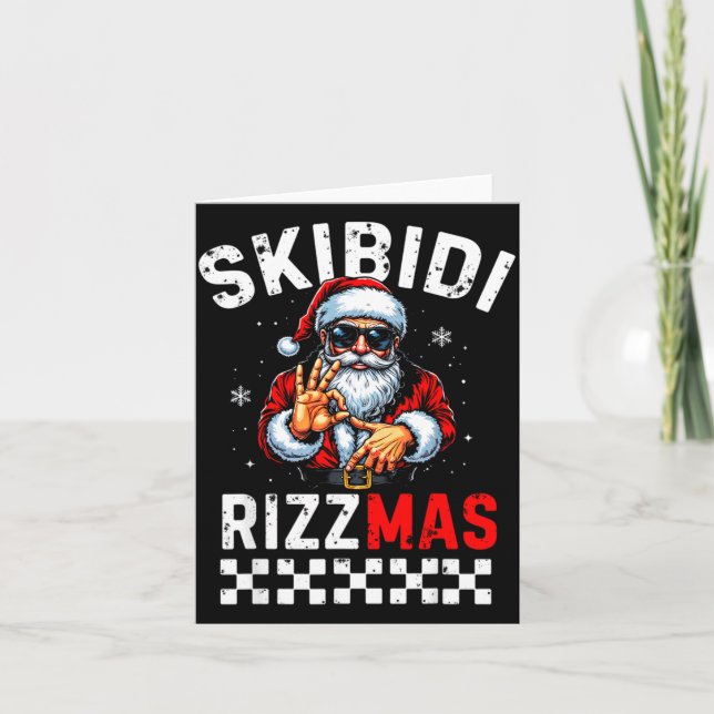 Rizz Weihnachten Santa 6 7 Lustige Xmas Skibidi Ri Karte (Vorderseite)