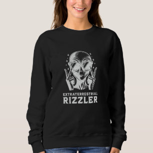 Rizzler Gen Z Slang Lustiger Alien Rizz Meister Gl Sweatshirt