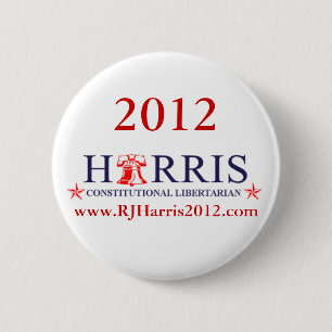 RJ Harris 2012 für Präsidenten Button