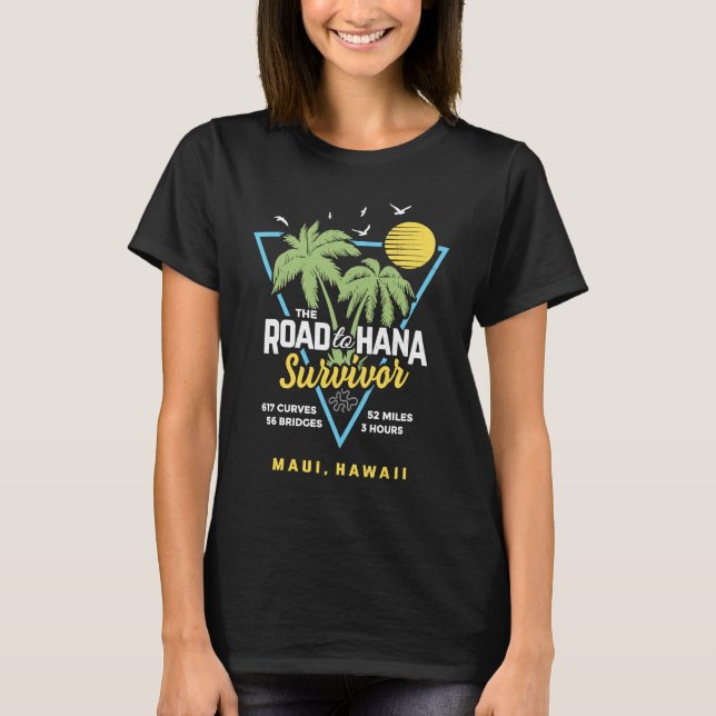 RJC Road to Hana Survivor Maui Hawaii Trip Adventu T-Shirt (Vorderseite)