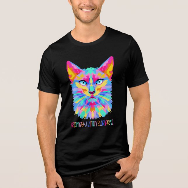 RKS Psychedelic Rainbow Kitten Shirt (Vorderseite)