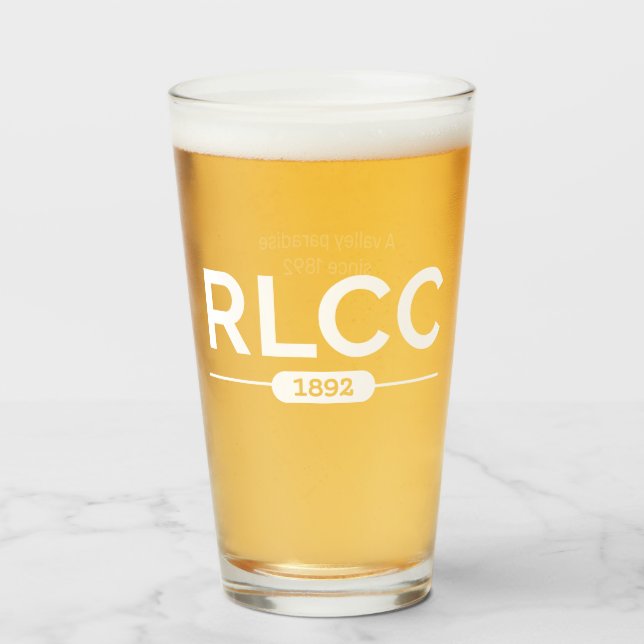 RLCC Logo Pint Glasses - Weiß Glas (Vorne (Gefüllt))