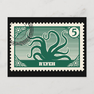 R'lyeh Post Briefmarke Postkarte