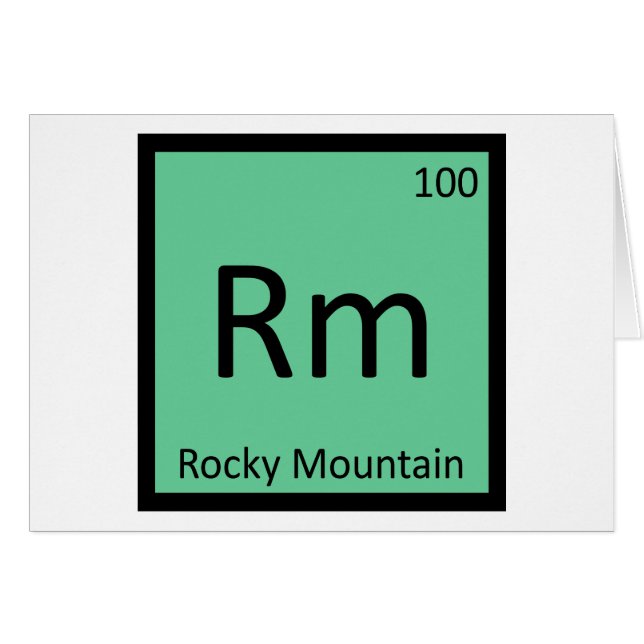 Rm - Rocky Mountain Gaited Horse Chemistry Element (Vorderseite (Horizontal))
