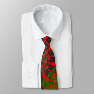 rmdesignflo55 Krawatte RED GREEN NIEDLICH Neck Tie