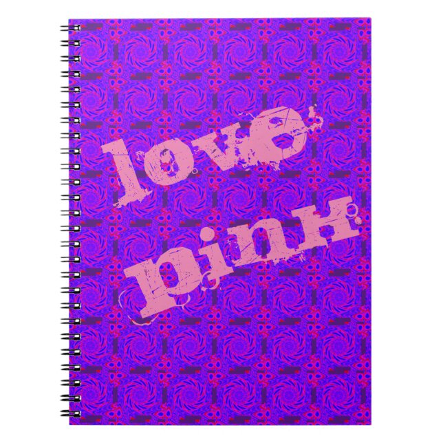 rmdesignflo55 LIEBE PINK MANDALA NOTEBOOK Notizblock (Vorderseite)