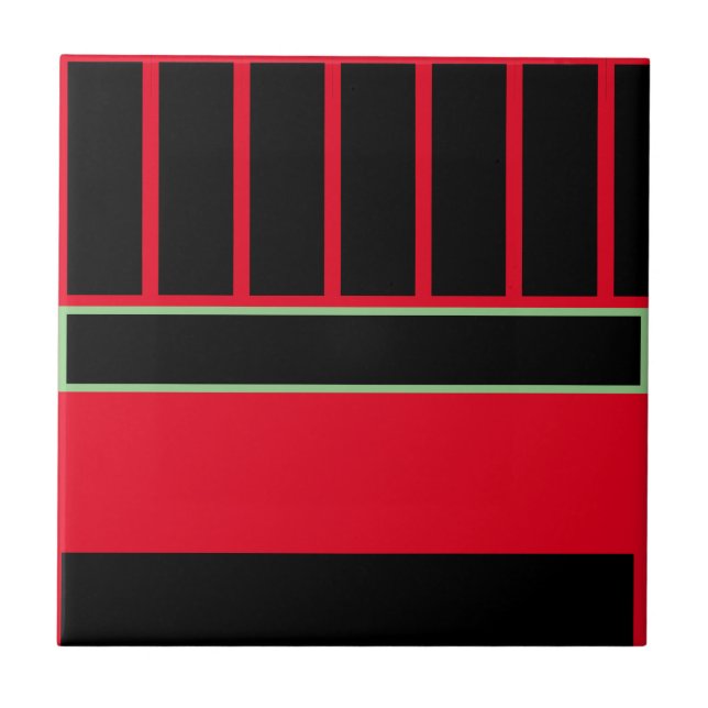 RMdesignflo5 CeramicTile coler Rrd- Sage- Black Fliese (Vorderseite)