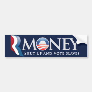 RMoney Romney Obama Autoaufkleber