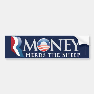 RMoney Romney Obama Autoaufkleber