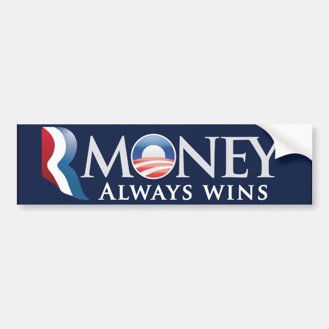 RMoney Romney Obama Autoaufkleber (Vorne)