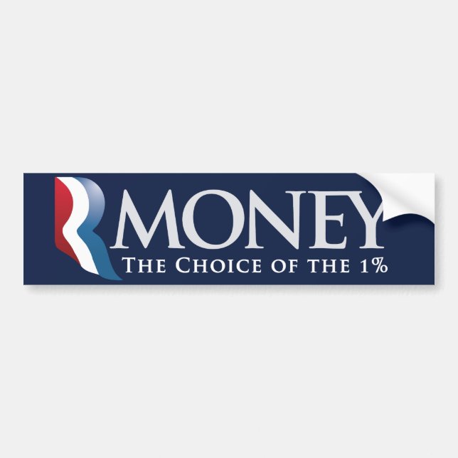 RMoney Romney Parodie-Autoaufkleber Autoaufkleber (Vorne)