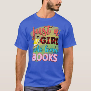 Rms003310 nur ein Mädchen, das Lieben Bücher T-Shirt