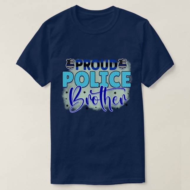 Rms004813 stolzer Polizeibruder T-Shirt (Design vorne)