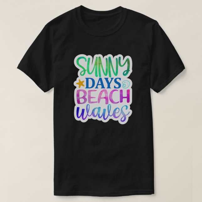Rms006113 Sonnige Tage Strandwellen01 T-Shirt (Design vorne)