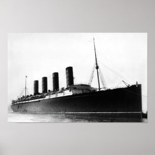 RMS Lusitania Ankunft in New York - 1907 Poster