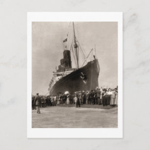 RMS Lusitania erreicht New York City 1907 Postkarte