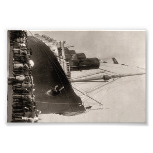 RMS Lusitania kommt 1907 in New York City an T-Shi Fotodruck
