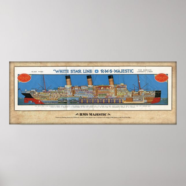RMS Majestic Cut Away Poster (Vorne)