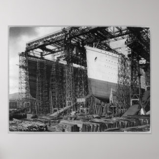 RMS OLYMPIC & TITANIC - Bows - Bau Poster