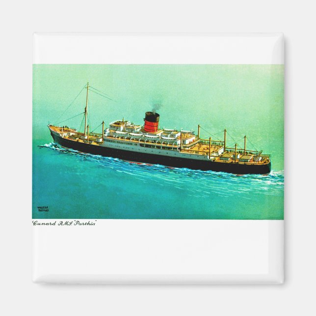RMS Parthia Magnet (Vorne)