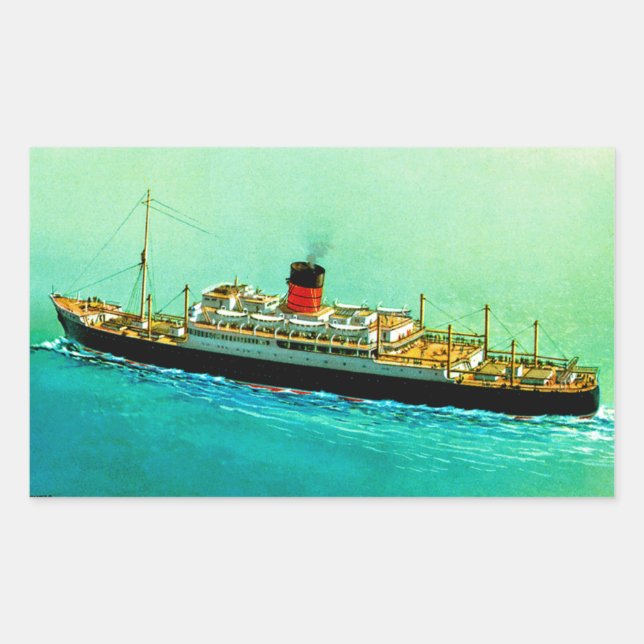 RMS Parthia Rechteckiger Aufkleber (Vorderseite)