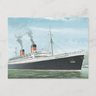 RMS Queen Elizabeth Sailing Postkarte