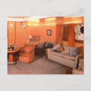 RMS Queen Mary First Class Sitzbereich Postkarte