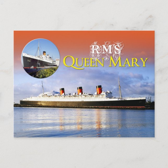 RMS Queen Mary Postkarte (Vorderseite)