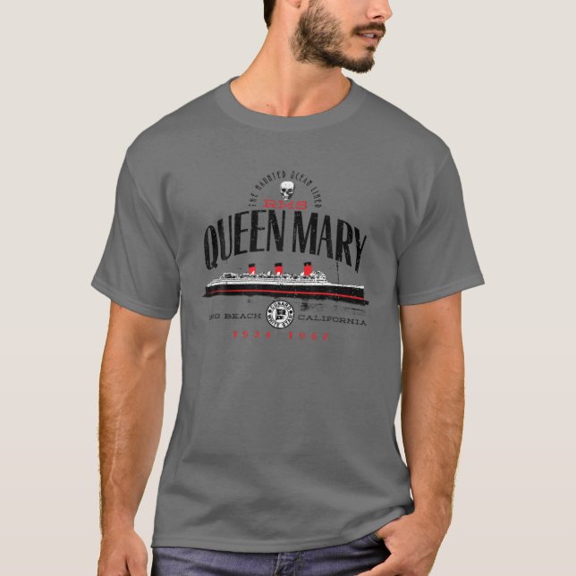 RMS Queen Mary the North Atlantic Ocean from 1936 T-Shirt (Vorderseite)