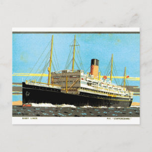 RMS Staffordshire Postkarte