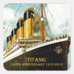 RMS Titanic 100. Jahrestag Quadratischer Aufkleber