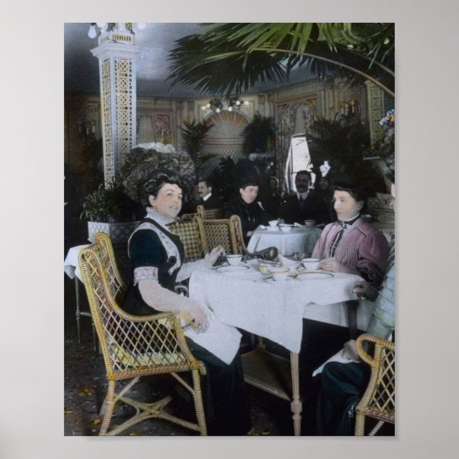 RMS Titanic 1. Klasse Passagiere genießen Luxus Poster (Vorne)